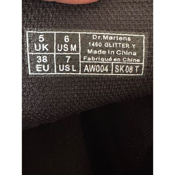 Doc Martens Red Glitter 1460 Womens 7 - Picture 8 of 8